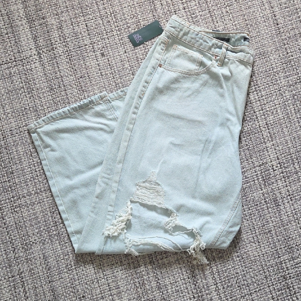 Wild Fable Baggy Light Wash 90s Distressed Jeans Grunge Streetwear NWT